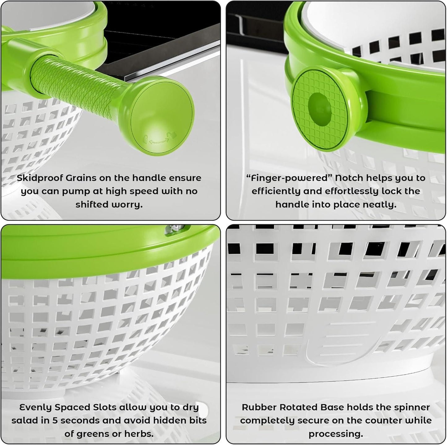 SpinFresh™ 2-in-1 Salad Spinner & Strainer Bowl