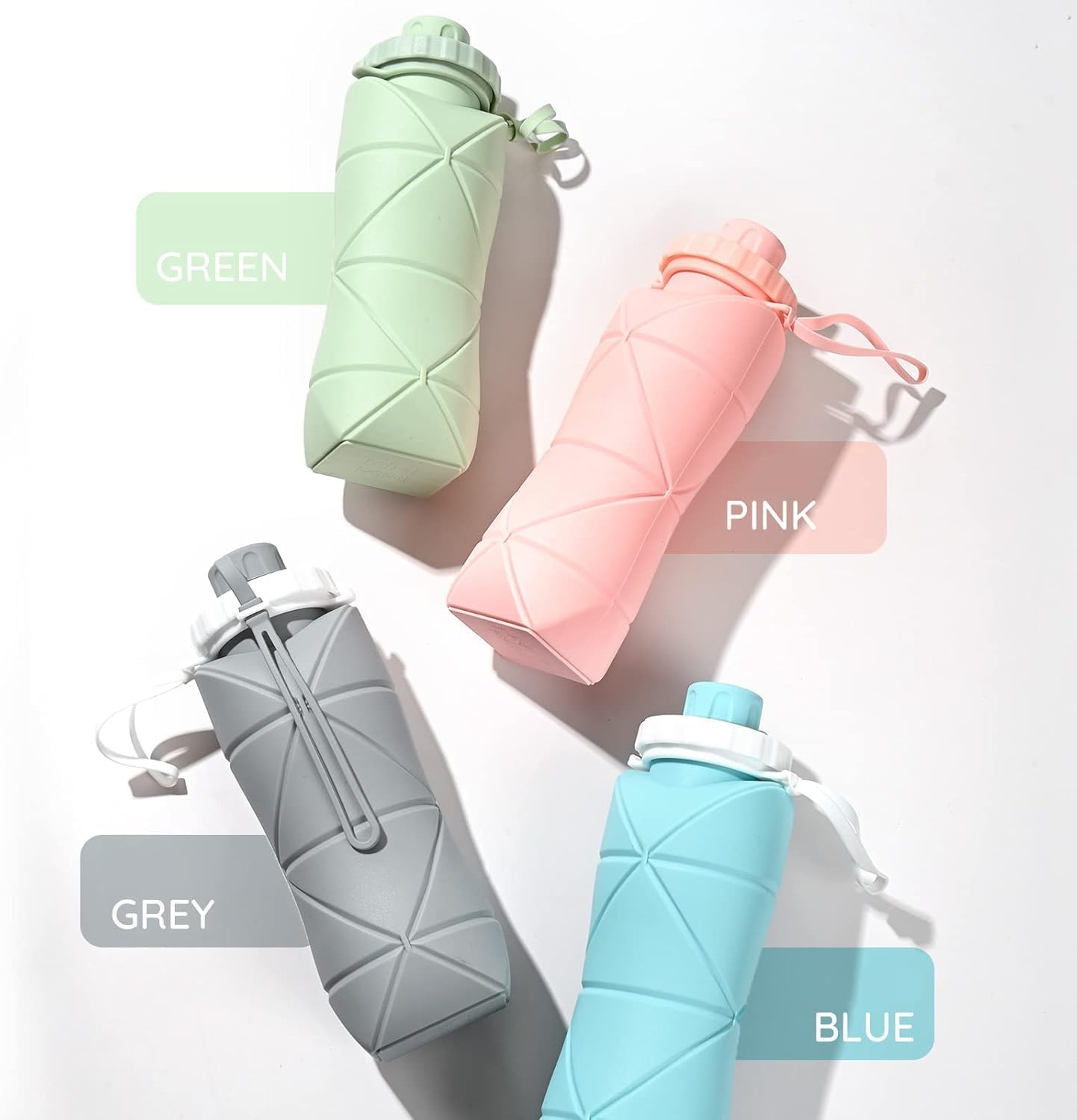 Travel Pro Combo: Foldable Silicone Water Bottle (600ml) + USB Juicer Cup Blender (420ml) – Stay Hydrated & Fresh On-the-Go!"