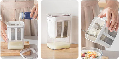Pro 1400ml Greek Yogurt & Multi-Strain Maker – Leak-Proof, Mesh-Fit, All-in-One Strainer Jar
