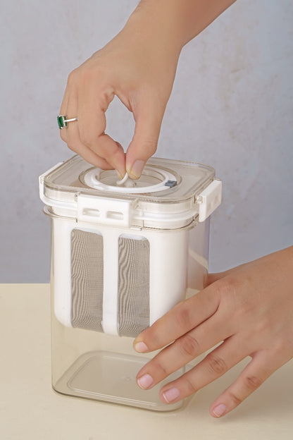 Pro 1400ml Greek Yogurt & Multi-Strain Maker – Leak-Proof, Mesh-Fit, All-in-One Strainer Jar