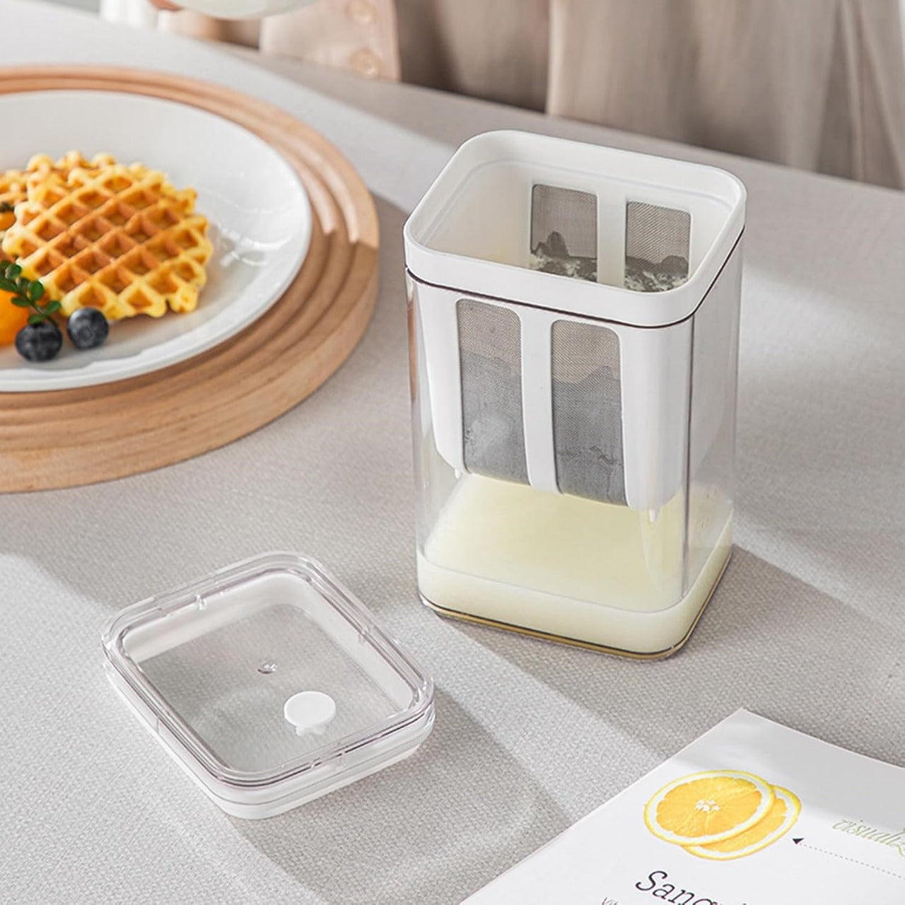 Pro 1400ml Greek Yogurt & Multi-Strain Maker – Leak-Proof, Mesh-Fit, All-in-One Strainer Jar